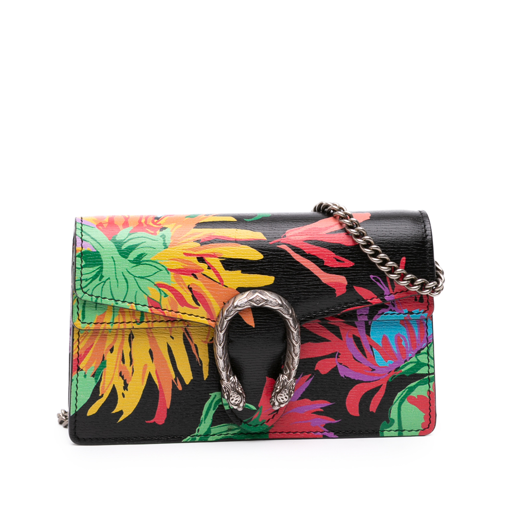 Pre-Loved Gucci Ken Scott Super Mini Calfskin Floral Dionysus Crossbody
